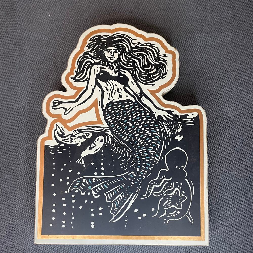 Primitives by Kathy Chunky Sitter Mermaid Free Standing Wood Nautical Home Decor